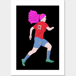 Running Soccer Player Football Posters and Art